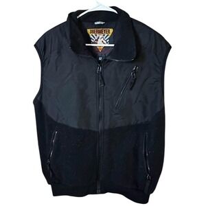 Obermeyer Mens Ski Vest Black Fleece Lined Full Zip Size M